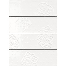 Плитка 10*30 Brick Glossy Decoro White